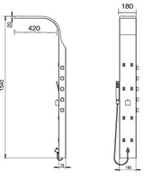 EDEN-STAINLESS STEEL SHW PANEL W/ THERMO - AQUANT - ( MATT FINISH - - 0x0 mm - 0inchX0inch )