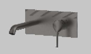 BRASS WALL MOUNTED BASIN MIXER FOAM FLOW - AQUANT - (GRAPHITE GRAY - ORCHID SERIES - 0x15 mm - 0inchX0.5inch)