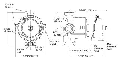 MASTER SHOWER 3/4INCH 2 OR 3 WAY TRANSFER VALVE - KOHLER LUXURY -  (  - LUXURY - 0x0 mm - 0inchX0inch )
