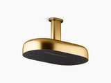STATEMENT OBLONG 2FLOW RAIN SHOWERHEAD W/O ARM - KOHLER LUXURY -  ( VIBRANT BRUSHED MODERNE BRASS - LUXURY - 0x354 mm - 0inchX14.16inch )
