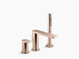 COMPOSED 3 HOLE BATH FILLER & HANDSHOWER - KOHLER LUXURY -  ( VIBRANT ROSE GOLD - LUXURY - 0x0 mm - 0inchX0inch )