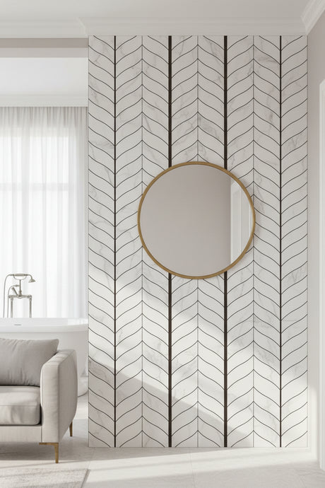 FLOREST WHITE DECOR 2 HL - INDIAN TILES - ( - CRIST DECOR - 1200x600 mm - 48inchX24inch )