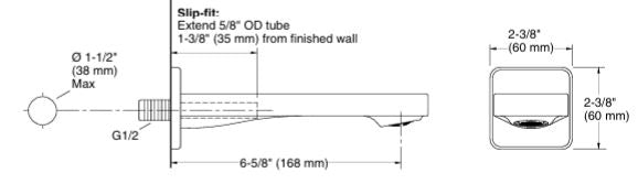 PARALLEL-PLAIN BATH SPOUT W/O DIVERTER - KOHLER PREMIUM - (VIBRANT BRUSHED ROSE GOLD - PREMIUM - 0x15 mm - 0inchX0.6inch)