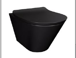 BRAZN QUIET CLOSE ROUND UF SEAT COVER FOR 26994IN-HB1 - KOHLER LUXURY -  ( HONED BLACK - LUXURY - 0x0 mm - 0inchX0inch )