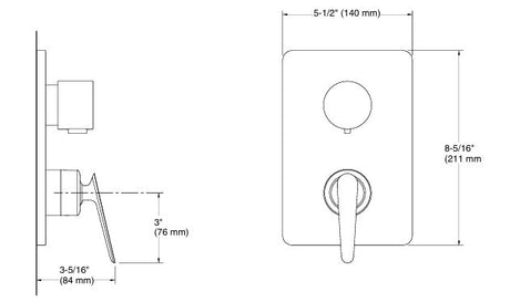 FLUENCE TM AQUA TURBO TM 360 RECESSED NON-THERMOSTATIC BATH AND SHOWER VALVE TRIM - KOHLER PREMIUM -  ( VIBRANT FRENCH GOLD - PREMIUM - 0x15 mm - 0inchX0.5inch )
