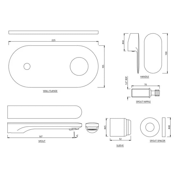S.L. B/MIXER 150MM EXTD BRAIDED PIPES - JAQUAR FAUCETS - ( BLACK MATT - FUSION - 0x0 mm - 0inchX0inch )