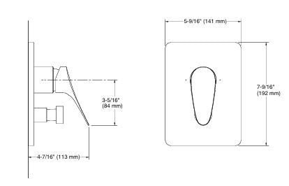 FLUENCE TM AQUA TURBO TM 235 RECESSED NON-THERMOSTATIC BATH AND SHOWER VALVE TRIM - KOHLER PREMIUM -  ( VIBRANT BRUSHED ROSE GOLD - PREMIUM - 0x15 mm - 0inchX0.5inch )