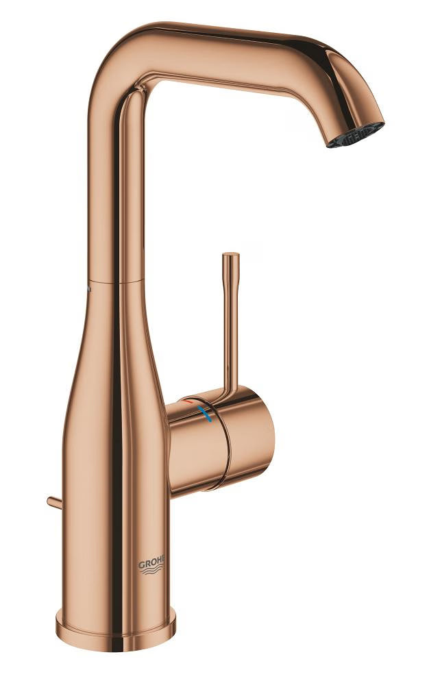ESSENCE SINGLE-LEVER BASIN MIXER WITH SWIVEL SPOUT & POP-UP WASTE, 3/8 INCH, L-SIZE, FLEXIBLE CONNECTION HOSES - GROHE -  ( WARM SUNSET - G5 - ESSENCE - 0x10 mm - 0inchX0.37inch )