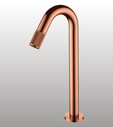MOUTH OPERATED TALL BRASS MOUNTED BASIN TAP - AQUANT -  ( ROSE GOLD -  - 324x0 mm - 12.96inchX0inch )