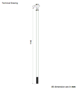 CEILING MOUNTED BRASS BASIN TAP MOUTH OPERATED - AQUANT -  ( CHROME -  - 1000x0 mm - 40inchX0inch )