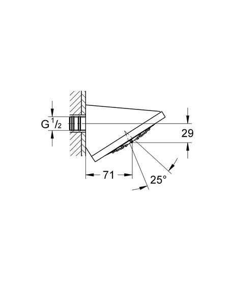 RAINSHOWER F-SERIES 5INCH HEADSHOWER - GROHE -  ( CHROME - G5 - RAINSHOWER - 0x15 mm - 0inchX0.6inch )