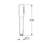 EUPHORIA COSMOPOLITAN STICK HAND SHOWER - GROHE -  ( CHROME - G4 - EUPHORIA - 0x15 mm - 0inchX0.6inch )
