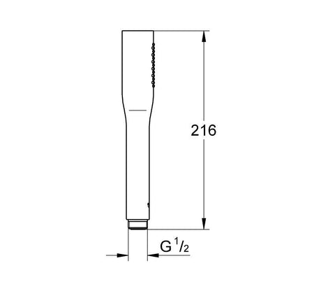 EUPHORIA COSMOPOLITAN STICK HAND SHOWER - GROHE -  ( CHROME - G4 - EUPHORIA - 0x15 mm - 0inchX0.6inch )