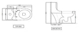 EWC ONE PC S -TRAP 300MM W/S.COVER - JAQUAR SWARE - ( WHITE - CONTINENTAL - 0x0 mm - 0inchX0inch )