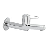 LONG BODY BIB COCK WITH WALL FLANGE - JAQUAR FAUCETS - ( CHROME - CONTINENTAL PRIME - 0x15 mm - 0inchX0.5inch )