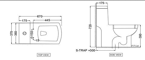 WC 1PC 300MSTR W/FTG& SFT/C/S/S/CV - JAQUAR SWARE - ( WHITE - LYRIC - 0x0 mm - 0inchX0inch )