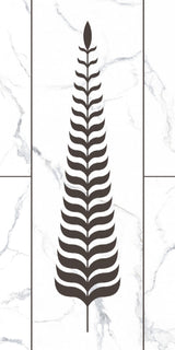 FLOREST WHITE LEAF DECOR 1 HL - INDIAN TILES - ( - CRIST DECOR - 1200x600 mm - 48inchX24inch)
