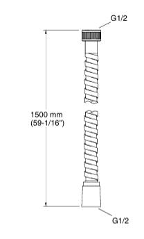 SHOWER HOSE 1.5MTR - KOHLER POPULAR -  ( ROSE GOLD - POPULAR - 0x0 mm - 0inchX0inch )