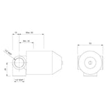 CONCEALED BODY FOR S/L DEUSCH MIXER - JAQUAR FAUCETS -  ( CHROME - ALLIED - 0x15 mm - 0inchX0.5inch )