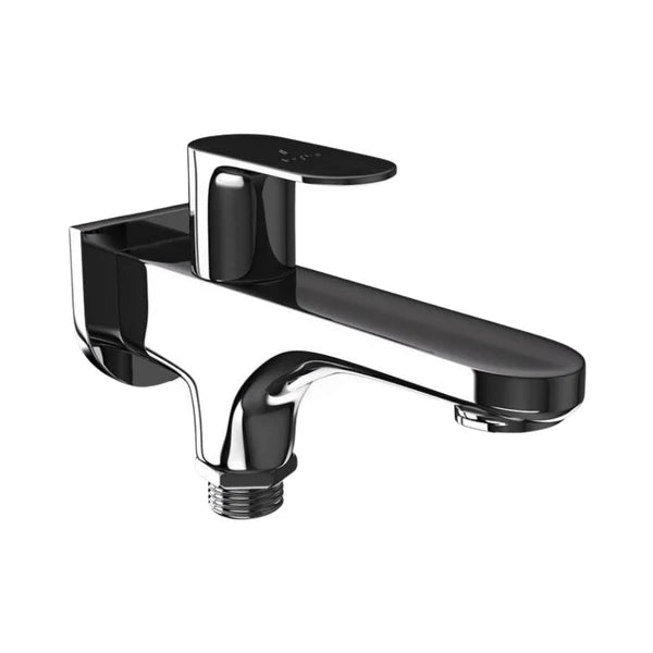 TWO WAY BIB COCK WITH WALL FLANGE - JAQUAR FAUCETS -  ( BLACK CHROME - OPAL PRIME - 0x15 mm - 0inchX0.5inch )