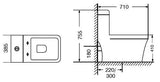 EWC 1PIECE UF SLIM/S/COVER S TRAP 300MM - AQUANT - ( WHITE - - 0x0 mm - 0inchX0inch )