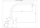 SINK COCK WITH LONG EXTENDED SWINGING SPOUT (WALL MOUNTED MODEL)WITH WALL FLANGE - JAQUAR FAUCETS - ( CHROME - FLORENTINE PRIME - 0x15 mm - 0inchX0.5inch )