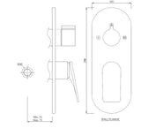 AQUAMAX EXPOSED PART KIT OF SINGLE LEVER SHOWER MIXER WITH 3-WAY OUTLET & SLEEVE (COMPATIBLE WITH ALD-783N)- JAQUAR FAUCETS -  ( BLACK MATT - LAGUNA - 0x15 mm - 0inchX0.5inch )