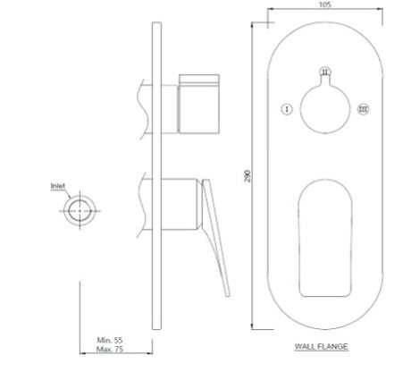 AQUAMAX EXPOSED PART KIT OF SINGLE LEVER SHOWER MIXER WITH 3-WAY OUTLET & SLEEVE (COMPATIBLE WITH ALD-783N)- JAQUAR FAUCETS - ( BLACK MATT - LAGUNA - 0x15 mm - 0inchX0.5inch )