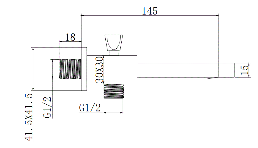 BUTTON SPOUT - AQUANT -  ( CHROME -  - 0x0 mm - 0inchx0inch )