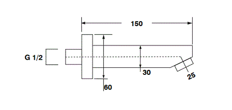 BUTTON SPOUT - AQUANT -  ( CHR -  - 0x0 mm - 0inchx0inch )