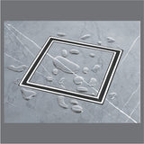304 SS TILE INSERT WITH ANTI COCKROACH - AQUANT - ( CHROME - - 125x125 mm - 5inchX5inch )