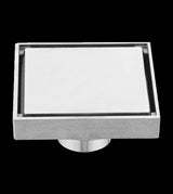 BRASS DRAIN WITH ANTI COCKROACH - AQUANT -  ( CHROME -  - 100x100 mm - 4inchX4inch )