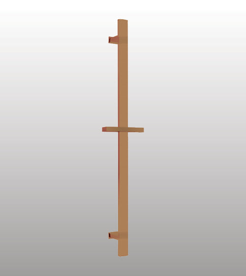 RECTANGULAR SLIDE BRASS SHOWER RAIL - AQUANT -  ( BRUSHED ROSE GOLD -  - 700x0 mm - 28inchX0inch )