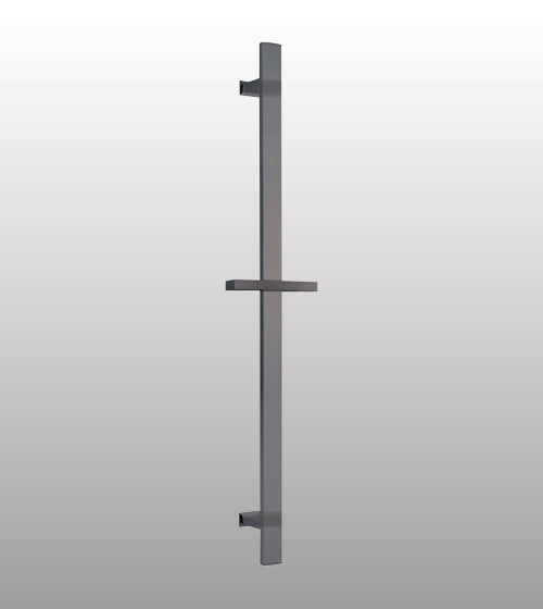 RECTANGULAR SLIDE BRASS SHOWER RAIL - AQUANT -  ( GRAPHITE GREY -  - 700x0 mm - 28inchX0inch )