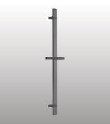 RECTANGULAR SLIDE BRASS SHOWER RAIL - AQUANT -  ( GRAPHITE GREY -  - 700x0 mm - 28inchX0inch )