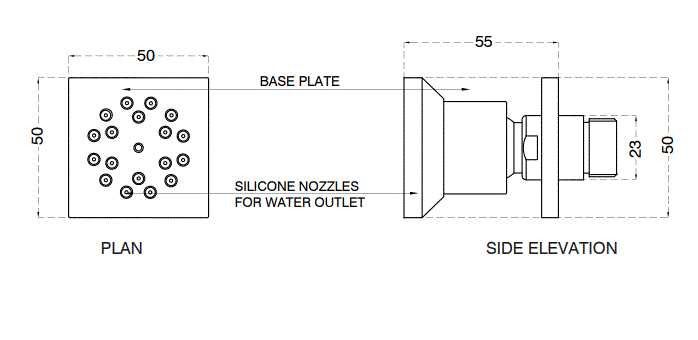 TWO FUNCTIONS BODY JET FLOW MASSAGE&MIST - AQUANT -  ( ROSE GOLD -  - 0x0 mm - 0inchx0inch )