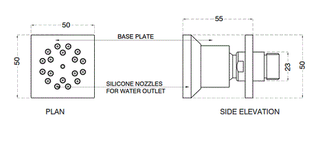 TWO FUNCTIONS BODY JET FLOW MASSAGE&MIST - AQUANT -  ( ROSE GOLD -  - 0x0 mm - 0inchx0inch )