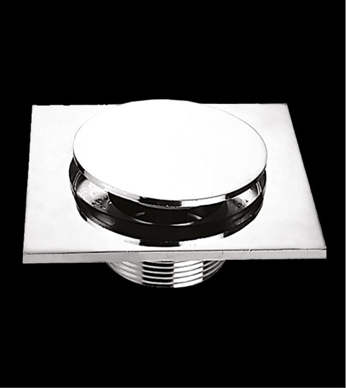 BRASS POP-UP FLOOR TRAP - AQUANT-(CHROME -100x100 mm - 4inchX4inch )