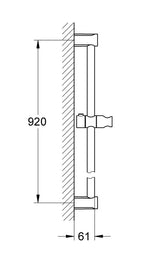 TEMPESTA COSMOPOLITAN SHOWER RAIL 900MM - GROHE -  ( CHROME - G3 - TEMPESTA - 0x15 mm - 0inchX0.6inch )