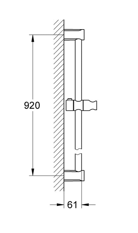 TEMPESTA COSMOPOLITAN SHOWER RAIL 900MM - GROHE -  ( CHROME - G3 - TEMPESTA - 0x15 mm - 0inchX0.6inch )