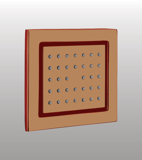 BRASS BODY SHOWER BUILT IN CONC SYSTEM - AQUANT -  ( BRUSHED ROSE GOLD -  - 140x140 mm - 5.6inchX5.6inch )