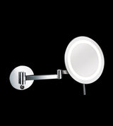 MAGNIFYING W/M MIRROR W/ LED LIGHT - AQUANT -  ( CHROME -  - 0x200 mm - 0inchX8inch )