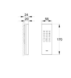 (PRUN) REMOTE CONTROL - GROHE -  ( WHITE - SENSIA ARENA - 0x0 mm - 0inchX0inch )