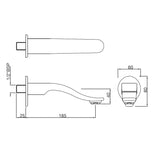 PLAIN SPOUT WITH FLANGE (TIARA) - ARTIZE FAUCET -  ( GOLD BRIGHT PVD - SPOUT - 0x0 mm - 0inchx0inch )