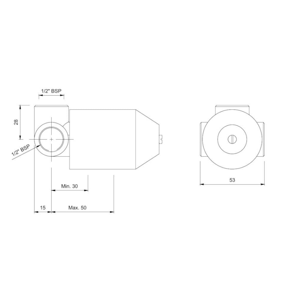 CONCEALED BODY FOR SINGLE LEVER DEUSCH M - JAQUAR FAUCETS -  ( CHROME - ALLIED - 0x15 mm - 0inchX0.5inch )