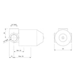 CONCEALED BODY FOR SINGLE LEVER DEUSCH M - JAQUAR FAUCETS -  ( CHROME - ALLIED - 0x15 mm - 0inchX0.5inch )