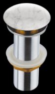 WASTE COUPLING W/POP UP FOR STONE - AQUANT - ( STATUARIO MARBLE - - 32x12 mm - 1.28inchX0.48inch )