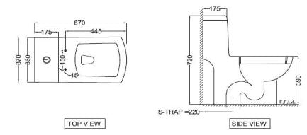 WC 1PC S-220M W/FTS./SLM/SFT/S/CV - JAQUAR SWARE -  ( WHITE - LYRIC - 0x0 mm - 0inchx0inch )