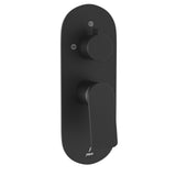 AQUAMAX EXPOSED PART KIT OF SINGLE LEVER SHOWER MIXER WITH 3-WAY OUTLET & SLEEVE (COMPATIBLE WITH ALD-783N)- JAQUAR FAUCETS -  ( BLACK MATT - LAGUNA - 0x15 mm - 0inchX0.5inch )