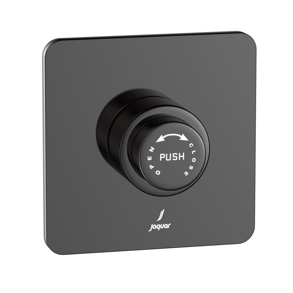 METROPOLE CONCEALED FLUSH VALVE (40 MM) WITH EXPOSED SHUT-OFF PROVISION AND SQUARE COVER PLATE - JAQUAR FAUCETS - (BLACK CHROME - FLUSH VALVE - 0x40 mm - 0inchX1.6inch)